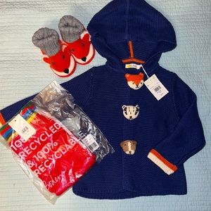 Baby Boden Autumn Outfit with Fox Booties